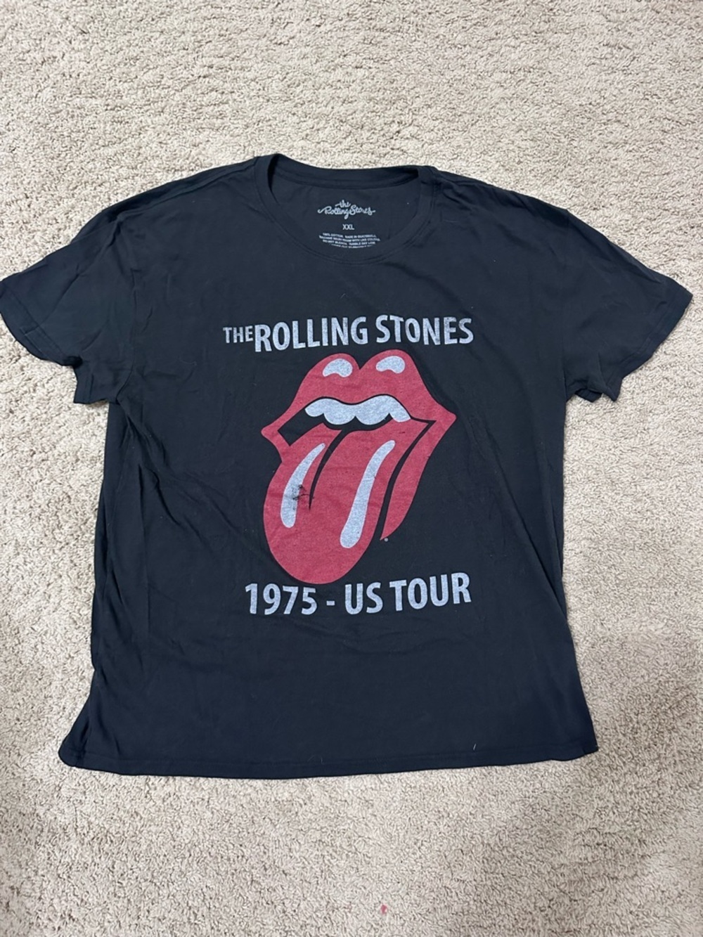 the Rolling Stones Black Tee with Silver Logo